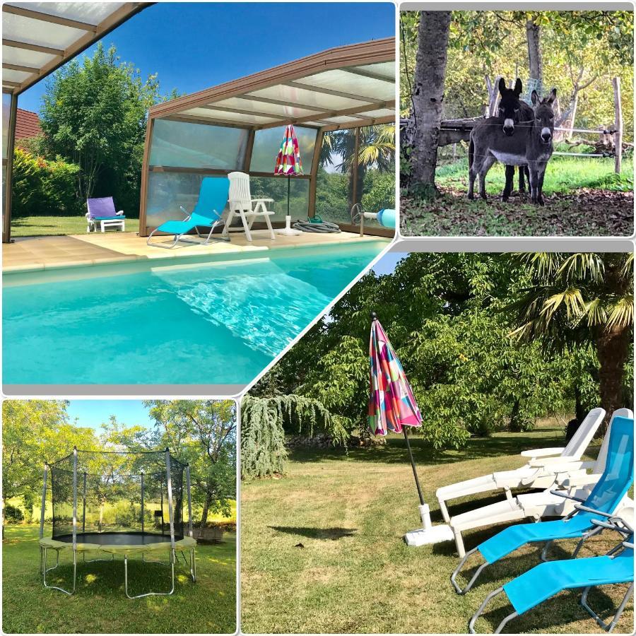 Maison De Charme Piscine Couverte Chauffee Mayrinhac-Lentour エクステリア 写真